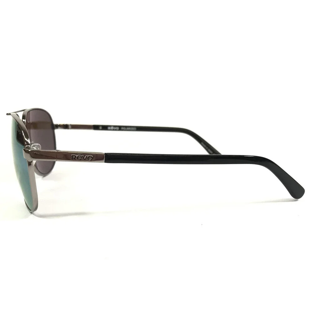 Revo Sunglasses CONRAD RE1106 00 Silver Aviators w/ Blue Polarized Mirror Lenses